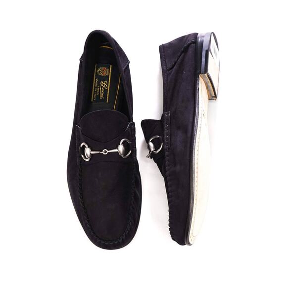 $1,090 GUCCI - Black Suede Unlined Venetian Loafers - US 9 (8.5G) main image 3